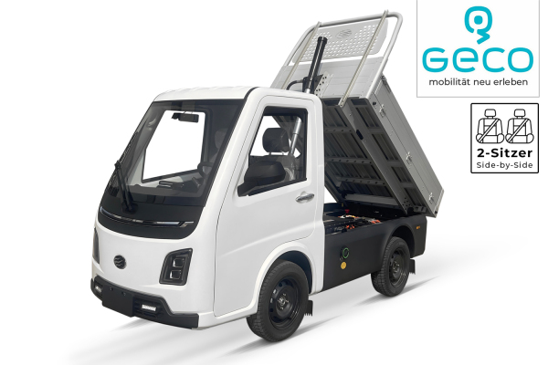 Geco Prime Cargo 80kmh inkl. 20.6KWLFP + Aluminum Hopper + Trailer Hook